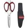 imageFarberware SelfSharpening Stainless Steel AllPurpose Shears with Edgekeeper SleeveBlackRed