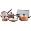 imageFarberware nonstick 11pce Aluminium cookware tools and bakeware set  CopperCopper