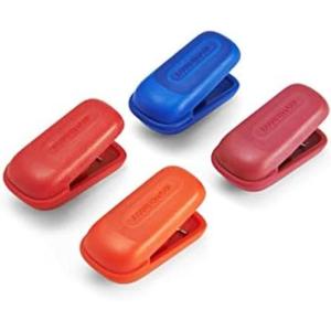 imageFarberware 5211487 Professional AllPurpose Magnetic Bag Clips Assorted ColorsSmall  Set of 4