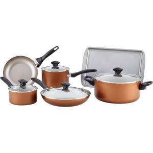 imageFarberware nonstick 11pce Aluminium cookware tools and bakeware set  CopperCopper
