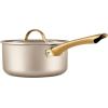 imageFarberware Radiant Nonstick Sauce Pan with Lid Dishwasher Safe 2 Quart ChampagneChampagne