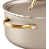 imageFarberware Radiant Nonstick Sauce Pan with Lid Dishwasher Safe 2 Quart ChampagneChampagne
