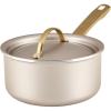 imageFarberware Radiant Nonstick Sauce Pan with Lid Dishwasher Safe 2 Quart ChampagneChampagne