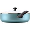 imageFarberware Promotional Cookware Aluminum Nonstick Covered Stockpot 105Quart Champagne Silver amp Dishwasher Safe Nonstick Jumbo CookerSaute Pan with Helper Handle  6 Quart Blue