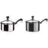 imageFarberware Classic Series Stainless Steel 1Quart Covered Saucepan with Farberware Classic Stainless Steel 2Quart Covered Saucepan