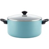image:imageFarberware Promotional Dishwasher Safe Nonstick Stock PotStockpot with Lid  105 Quart BlueAqua Blue