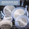image:imageFarberware TrueCook Ceramic Plus InductionReady Dishwasher Safe 12Piece Cookware Set Steel Blue