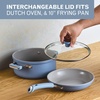 image:imageFarberware TrueCook Ceramic Plus InductionReady Dishwasher Safe 12Piece Cookware Set Steel Blue
