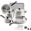 image:imageFarberware TrueCook Stainless Steel InductionReady Dishwasher Safe 12Piece Cookware Set Stainless Steel