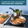 image:imageFarberware TrueCook Stainless Steel InductionReady Dishwasher Safe 12Piece Cookware Set Stainless Steel