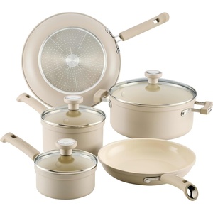 image:imageFarberware TrueCook Ceramic Plus Oven Safe Dishwasher Safe 12Piece Cookware Set Taupe