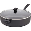 image:imageFarberware Dishwasher Safe Jumbo CookerSaute Pan with Helper Handle  6 Quart Black amp Nonstick Baking Pan  9 Inch x 13 Inch Gray