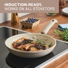 image:imageFarberware TrueCook Ceramic Plus Farberware TrueCook Ceramic Plus Nonstick Dishwasher Safe 10Inch Frying Pan Steel Blue 10Inch Frying Pan  Steel BlueTaupe