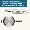 image:imageFarberware TrueCook Stainless Steel InductionReady Dishwasher Safe 12Inch Frying Pan Stainless Steel