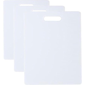 image:imageFARBERWARE Reversible Plastic Cutting Board 8x10 Inch White Dishwasher Safe NonPorous and Durable for Chopping Slicing Prep Easy to Store10 inch L x 81 inch W Pack of 3