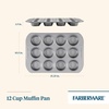 image:imageFarberware Nonstick Muffin Pan 12Cup Cupcake Pan Mocha Baking PanGray