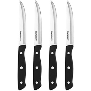 image:imageFarberware 4 Piece Steak Knives with Plastic Handles 45 BlackFine Edge